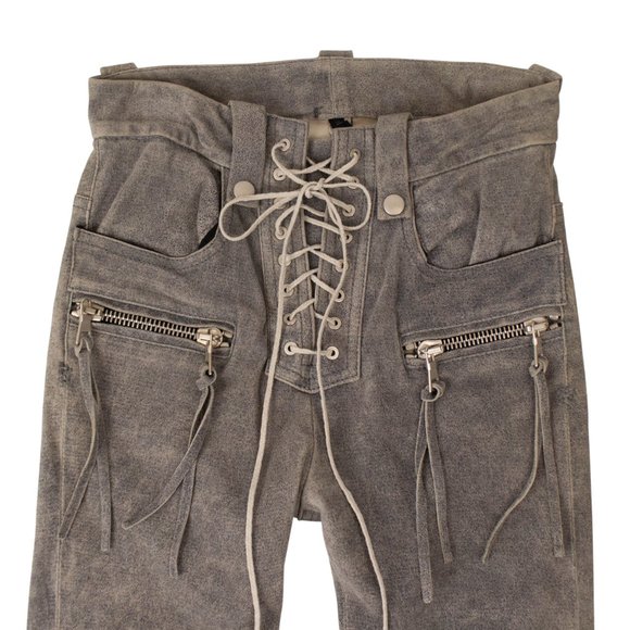 NEW UNRAVEL PROJECT Grey High-Rise Lace Trousers Size 26 $1680 - Picture 2 of 4